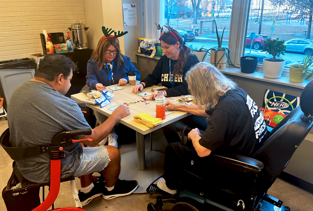 Residents and staff play bingo