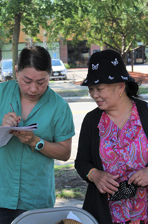 interpreter helping resident