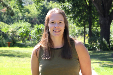 Hennepin County epidemiologist Franny Dorr standing outside