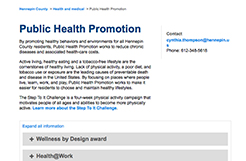 public health promotion webpage