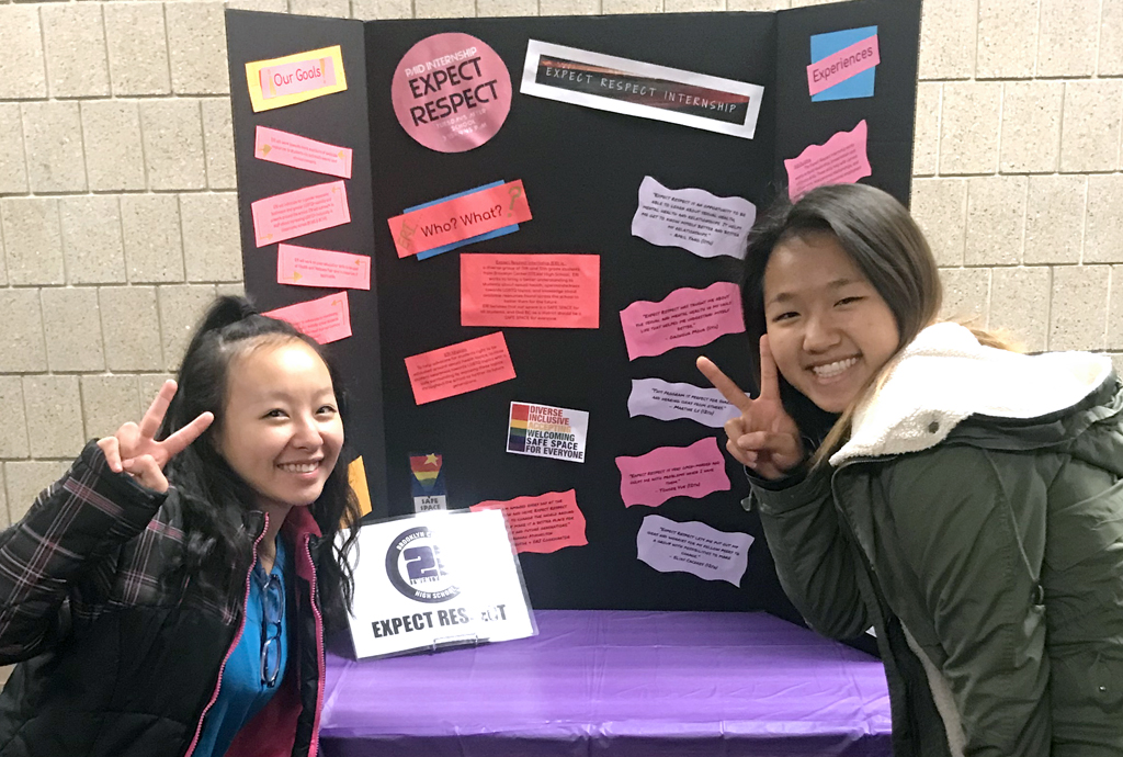 Two teens who participated in Brooklyn Center High School's Expect Respect Internship